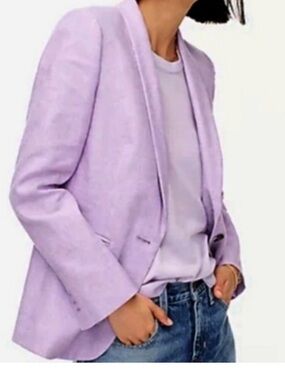 J.Crew Parke Stretch Linen Blazer – Lavender – Size 00 - Like New